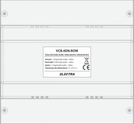 Doza derivatie VIDEO, 4 interioare, montaj DIN/ aparent, 130 x 141 x 73 mm, White (alb) VCB.4DR02.ELW